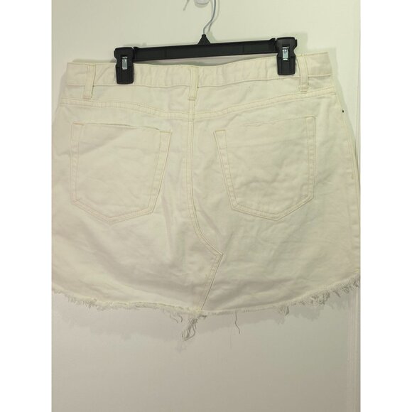 Vanilla Star White Distressed Mini Skirt Size 13 - Picture 7 of 10